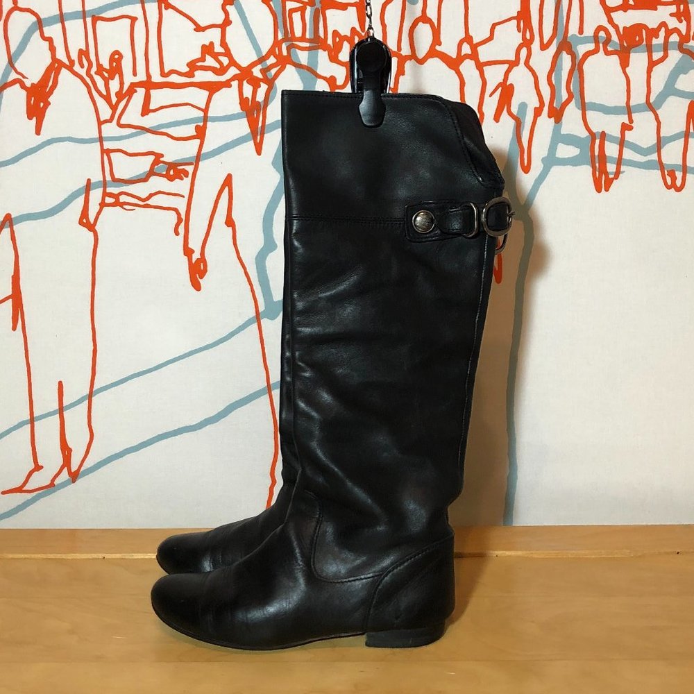 Coach black riding boots